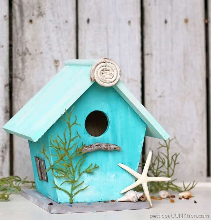 beach themed birdhouse by Petticoat Junktion featured on New Upcycle Ideas 832