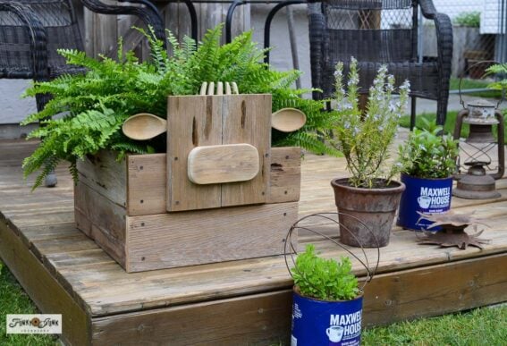 cow theme simple DIY planter box