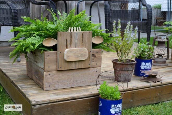 cow theme simple DIY planter box