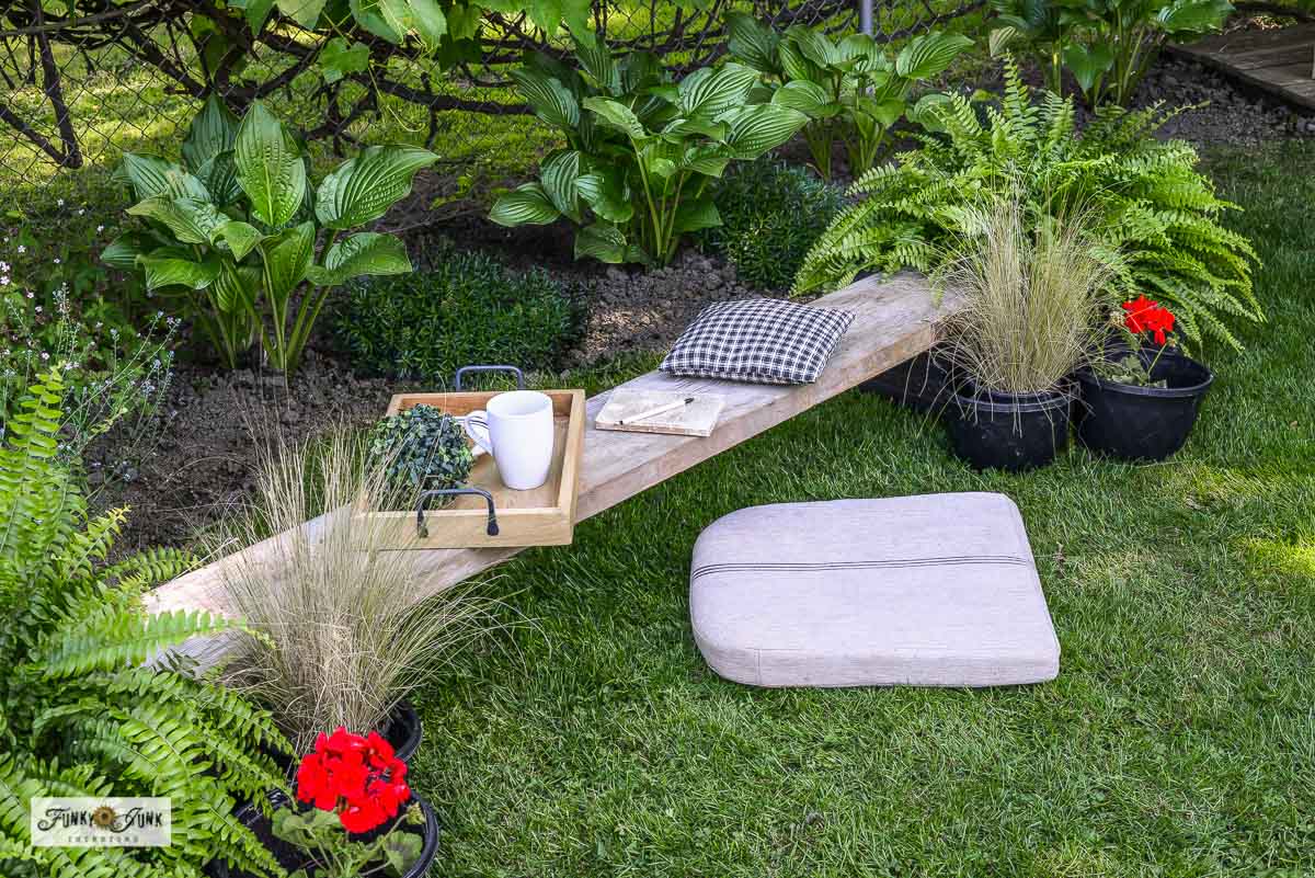repurposed tire bench and table - things made from used tires