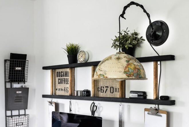upcycled globe office light