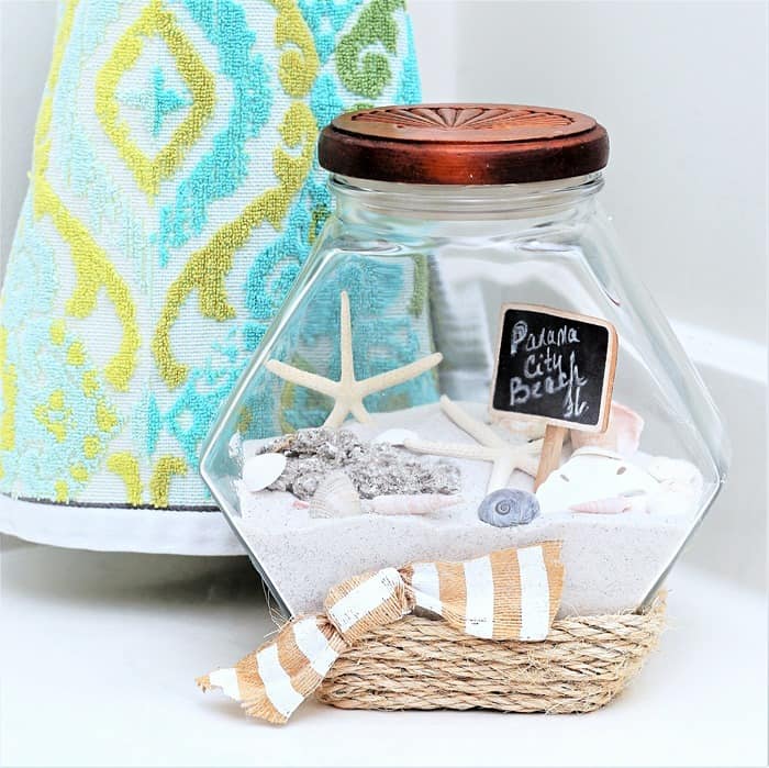 Beach scene in a jar by Petticoat Junktion featured on New Upcycle Ideas 838