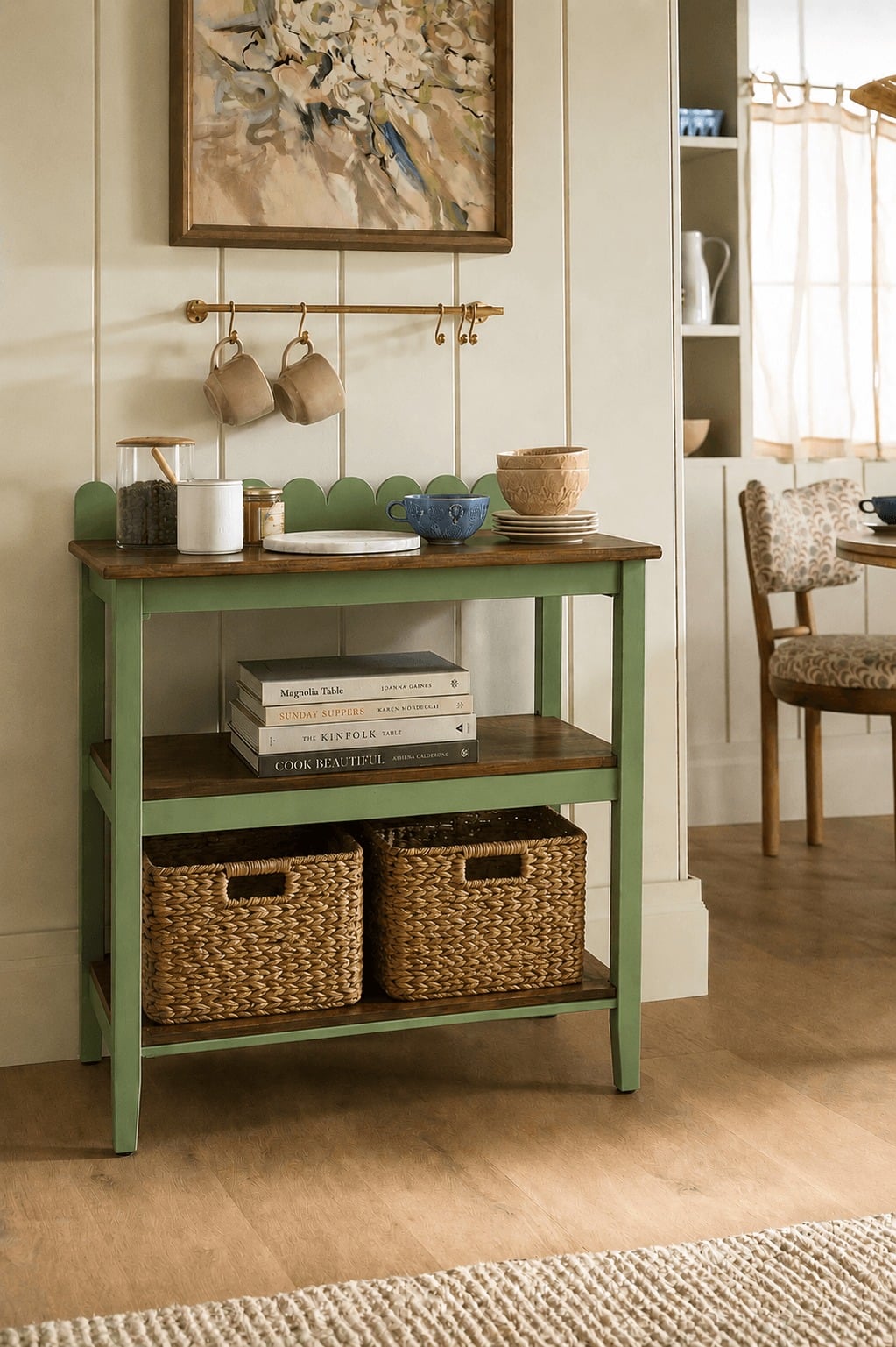 Kitchen cart makeover by Little Vintage Cottage featured on New Upcycle Ideas 838
