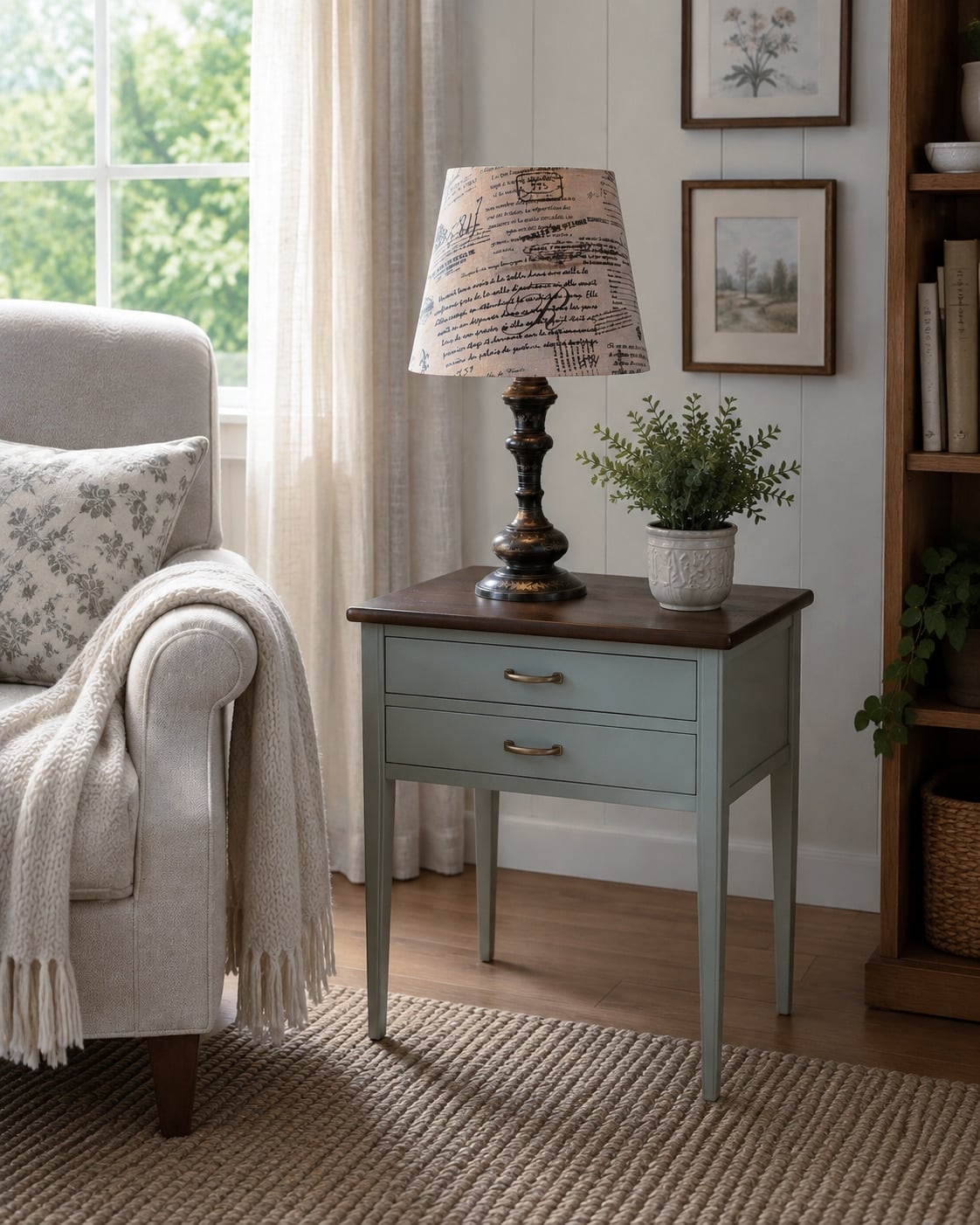 From floor lamp to table lamp by My Repurposed Life featured on New Upcycle Ideas 844