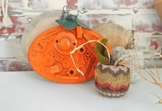 Junk pumpkin by Little Vintage Cottage!