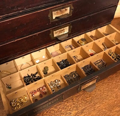 Monocraft wood cabinet for storage drawers by Fresh Vintage by Lisa S