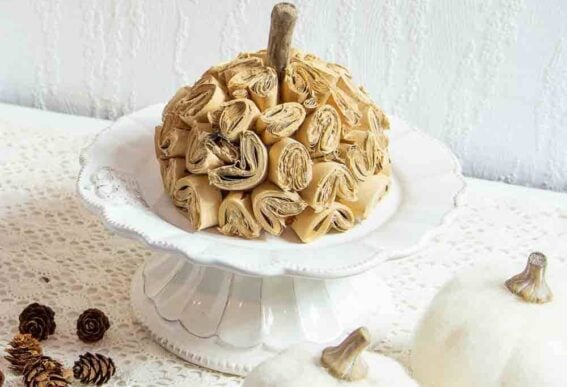 Brown paper pumpkin created by Songbird