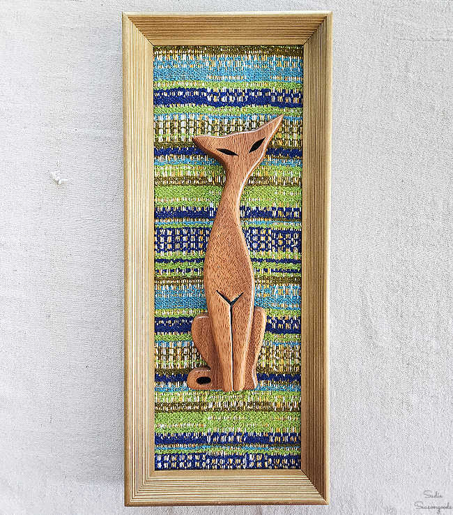 Atomic framed cat art by Sadie Seasongoods
