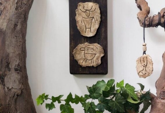 Faux Stone Petroglyphs by A Crafty Mix
