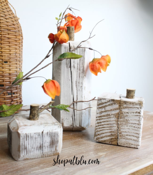 Scrap wood pumpkins by Shop At Blu featured on New Upcycle Ideas 854