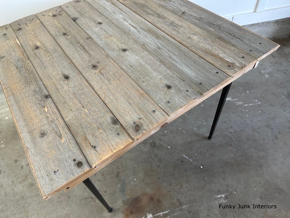 Wood table top for a card table