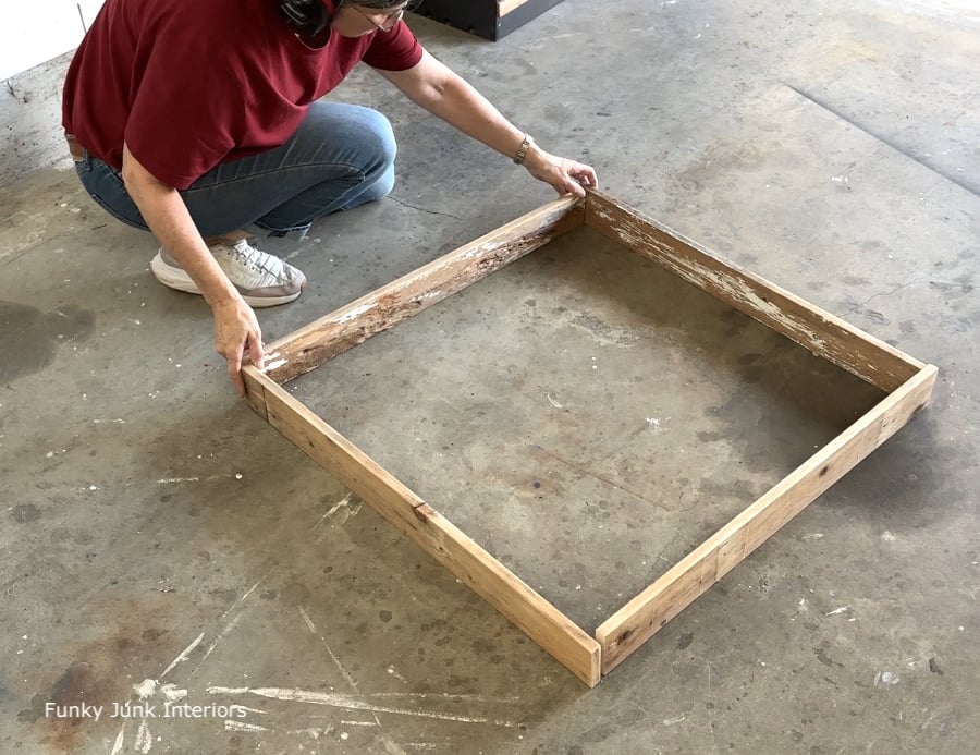 building a square frame for card table