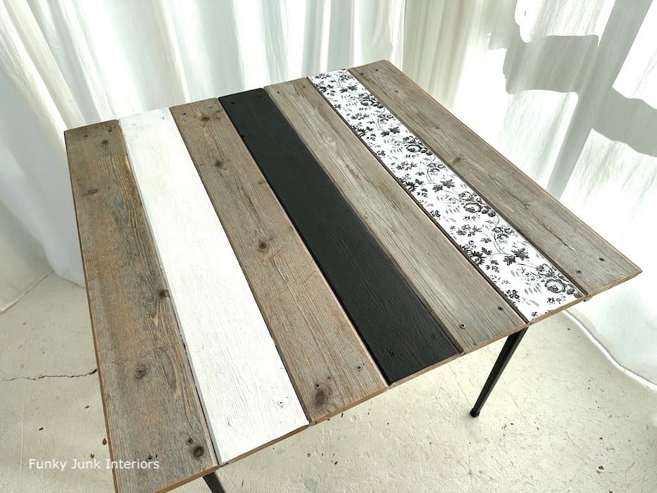 decorated wood table top for card table