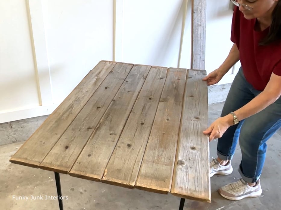 tongue and groove planks for card table top
