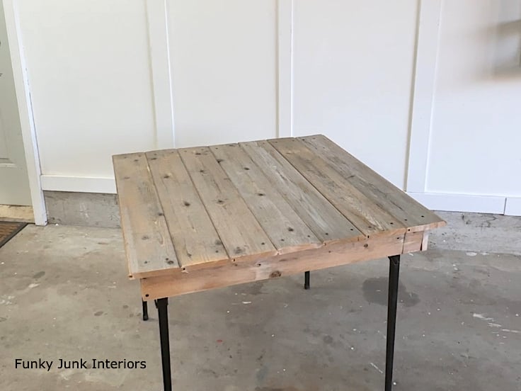 wood topped card table