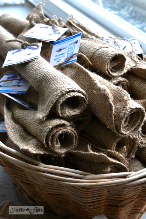 burlap sand bags