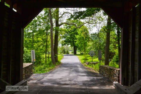 Touring historic Pennsylvania - red covered bridge
