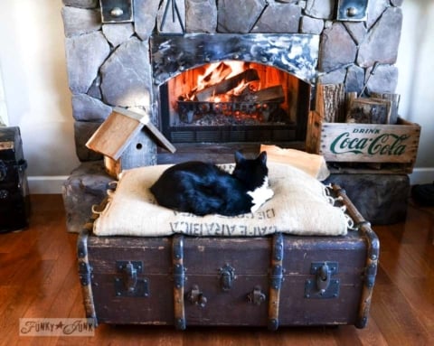 old trunk ottoman
