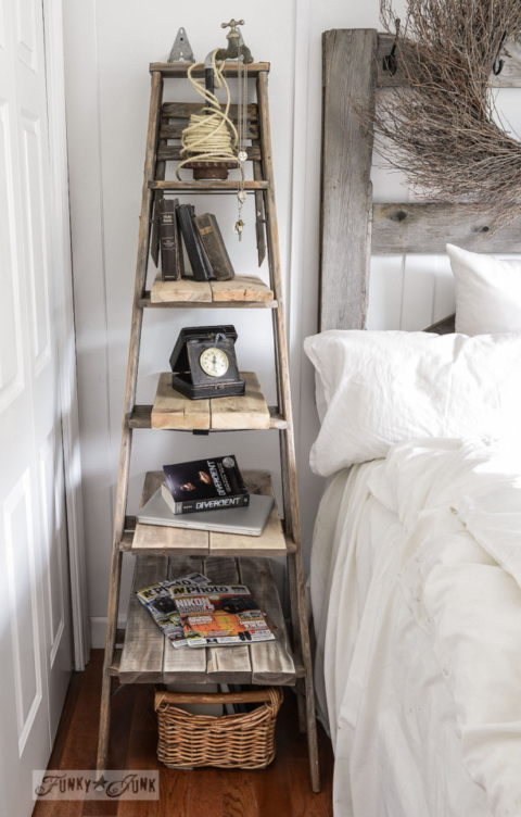 ladder side table rack