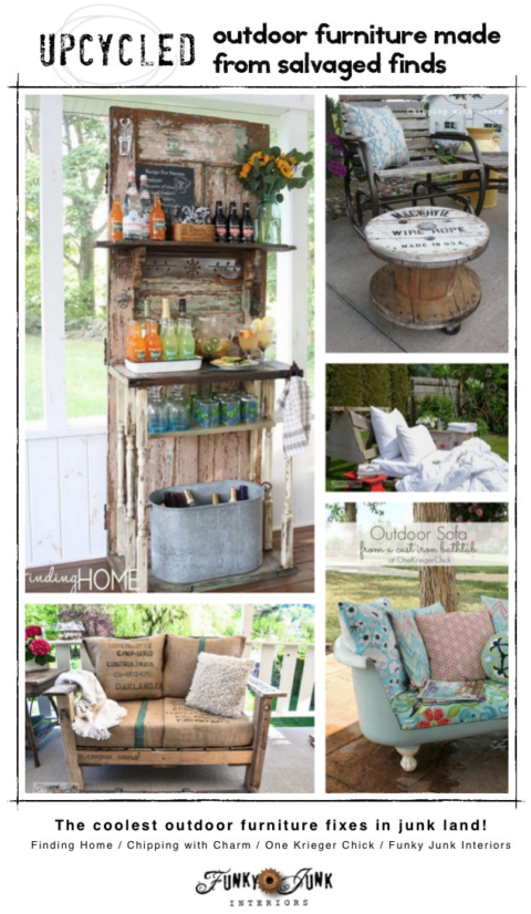 pcycled outdoor furniture from salvaged finds.19 PM
