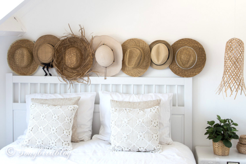 White boho bedroom by Songbird featured on Funky Junk Interiors