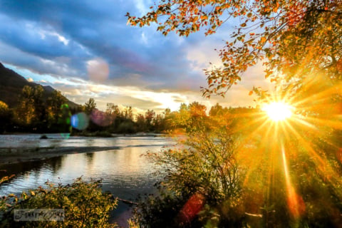 nature fall bike ride vedder river rotary trail chilliwack bc canada