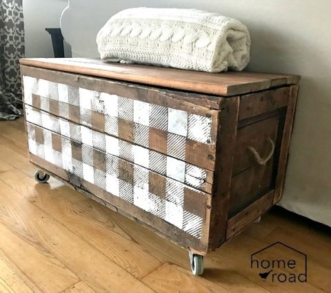antique crate rolling storage