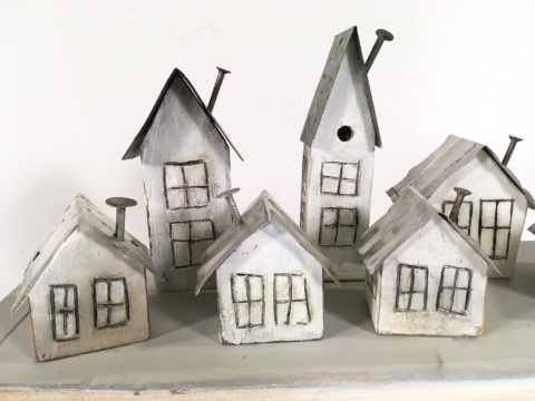 tiny village with nail chimneys