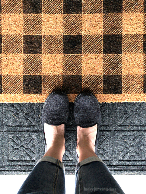 Buffalo Checked front door mat