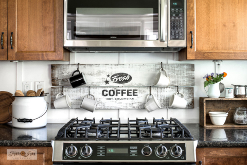 rustic fresh coffee sign