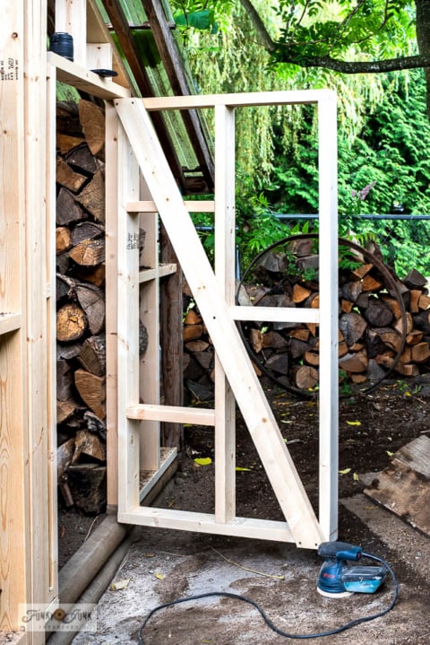 framing the shed door