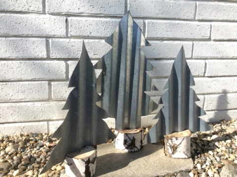 Clad metal siding Christmas Trees by Fresh Vintage By Lisa S