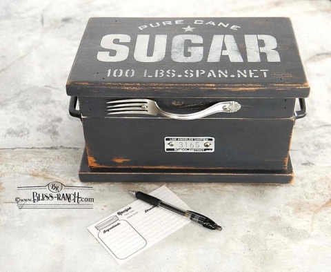 Sugar recipe box