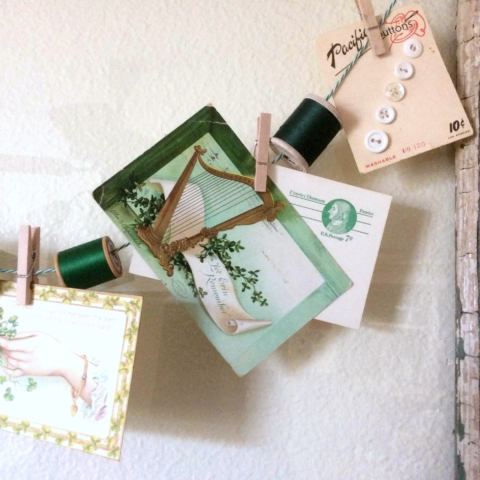 spring themed postcard banner