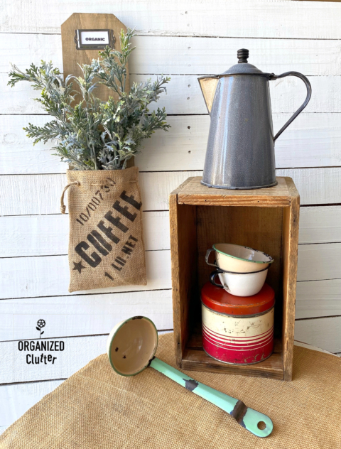 coffee bean sack wall pocket