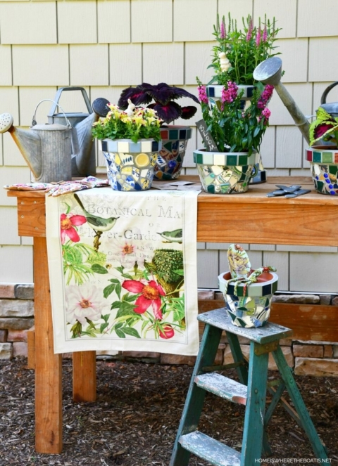 Mosaic flower pots