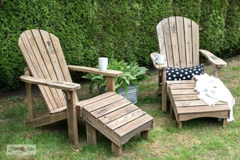 adirondack chairs makeover pallet style stencils pressure washing