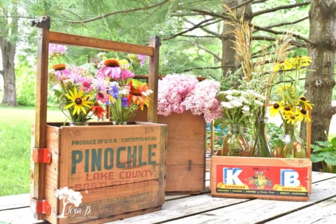 vintage crate totes