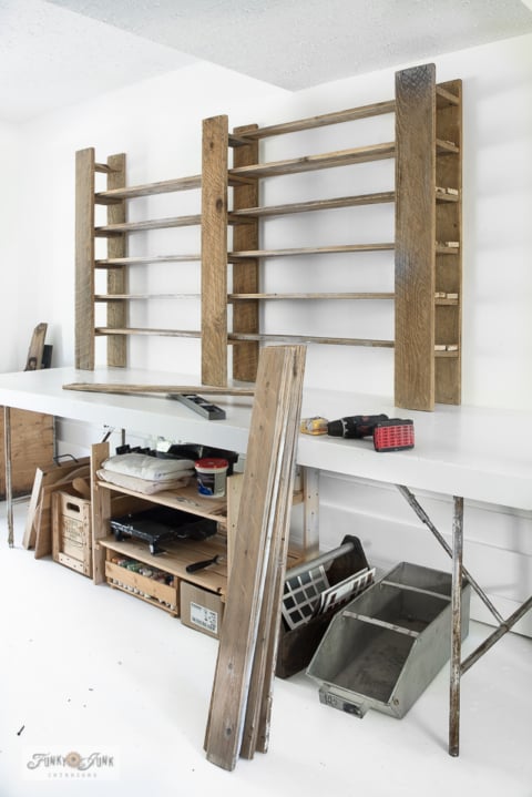adjustable wood paint shelf