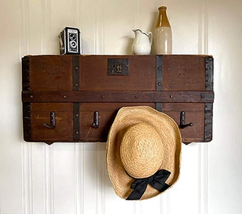 Repurposed trunk coat hooks.21 PM