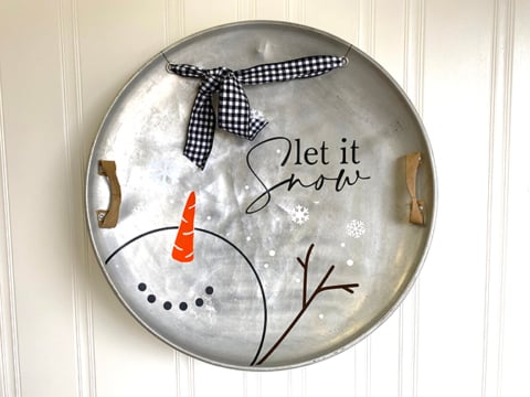 vintage sleigh snow sign