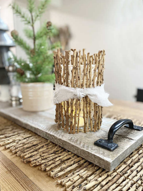 stick wrapped candle