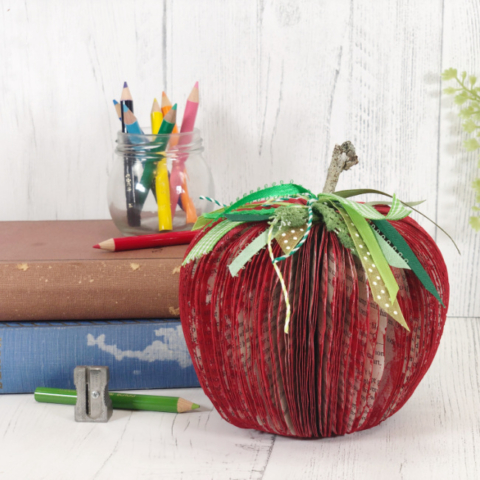 Apple-Decor-Made-From-Book