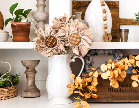 farmhouse DIY drop cloth sunflowers hero