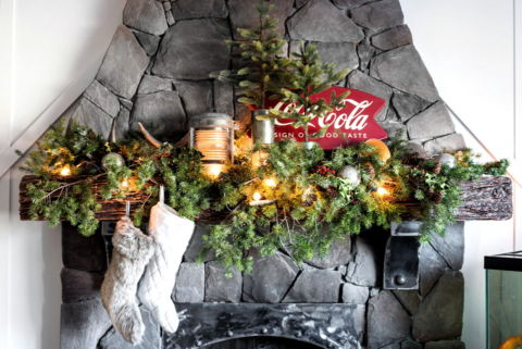 Christmas mantel