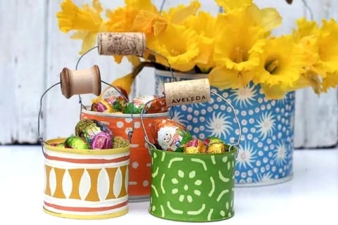 Tin Can Easter baskets for New Upcycle Projects 669