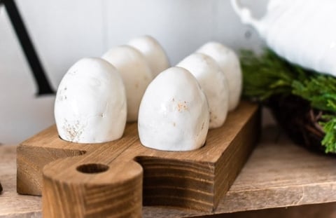 faux ironstone broody eggs