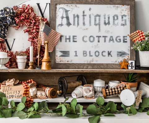 DIY weathered antique sign from a printable DIY Beautify