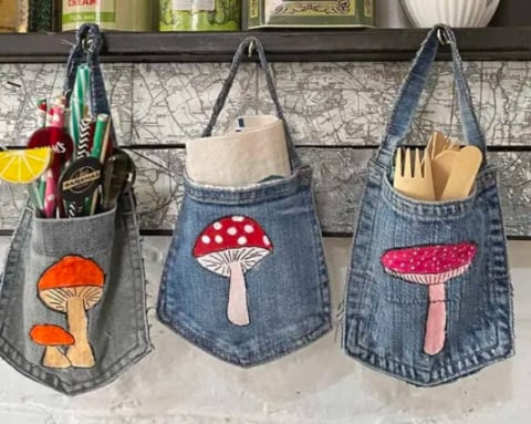 mushroom jean pockets