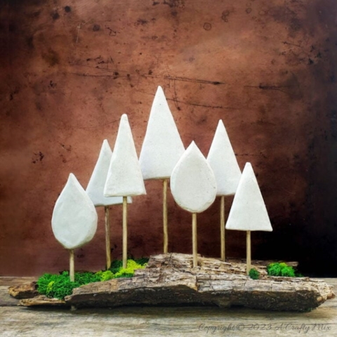 plaster of paris Christmas trees